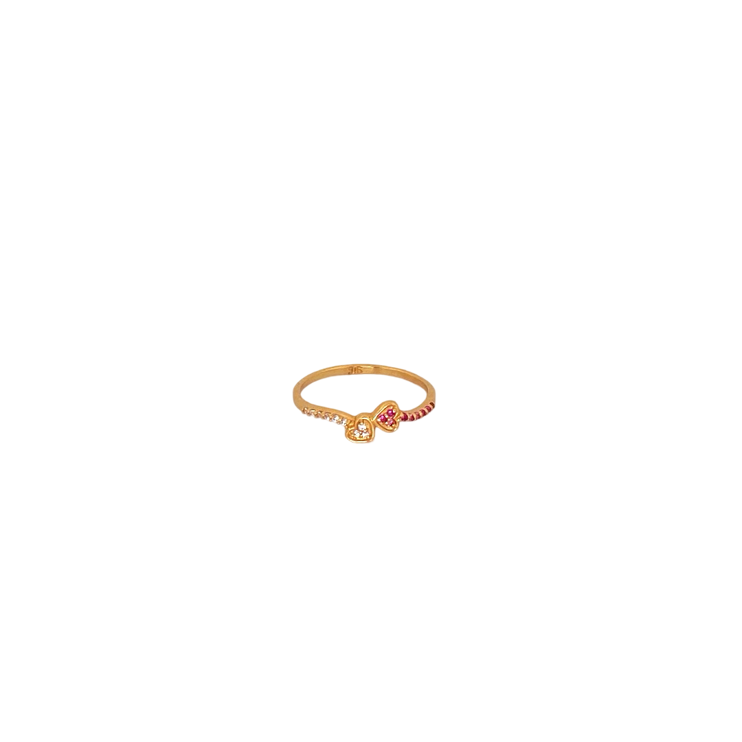 22K Gold CZ Designer Ladies Ring