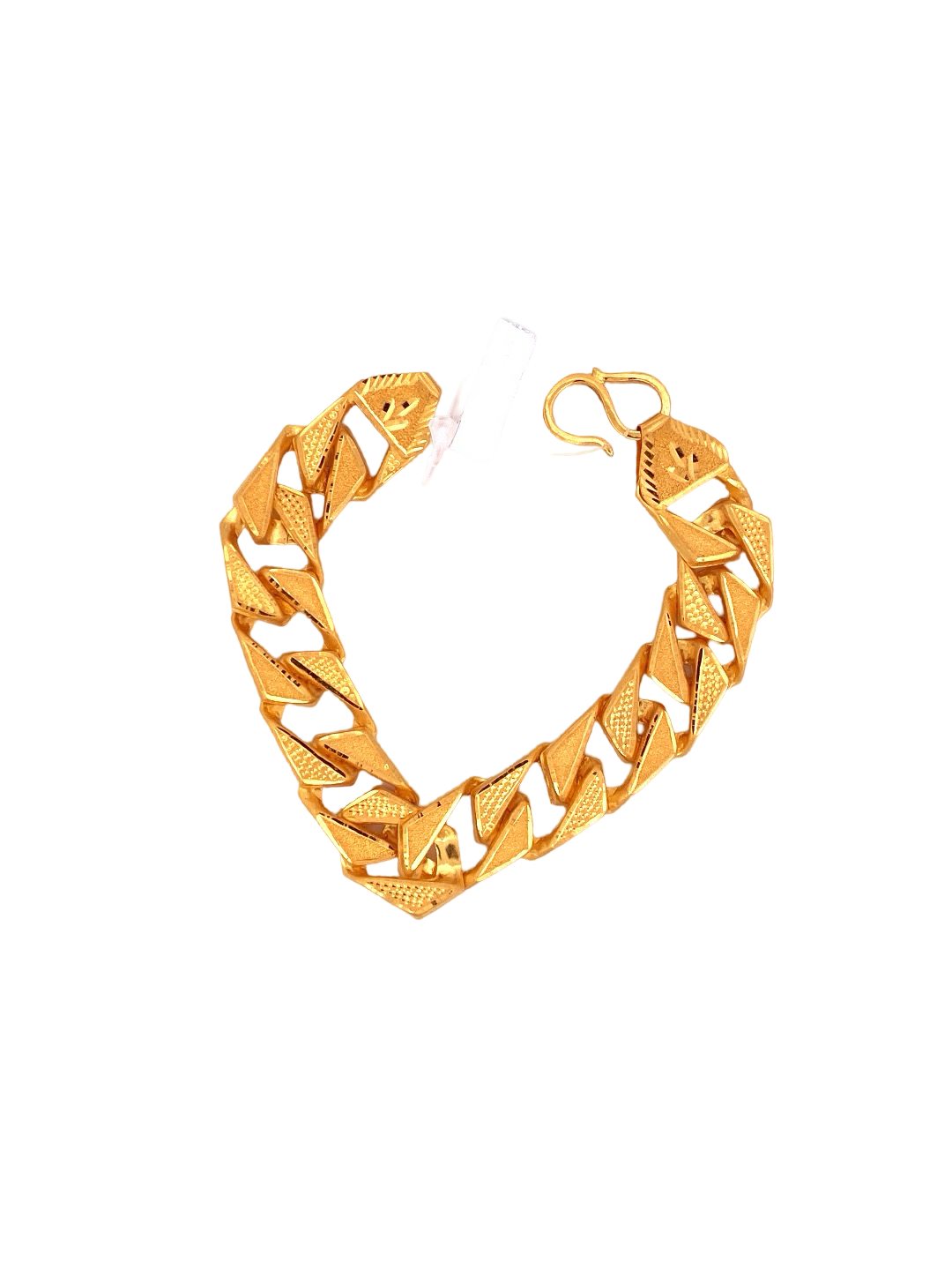 22K Gold Cuban Link Designer Men's Bracelet