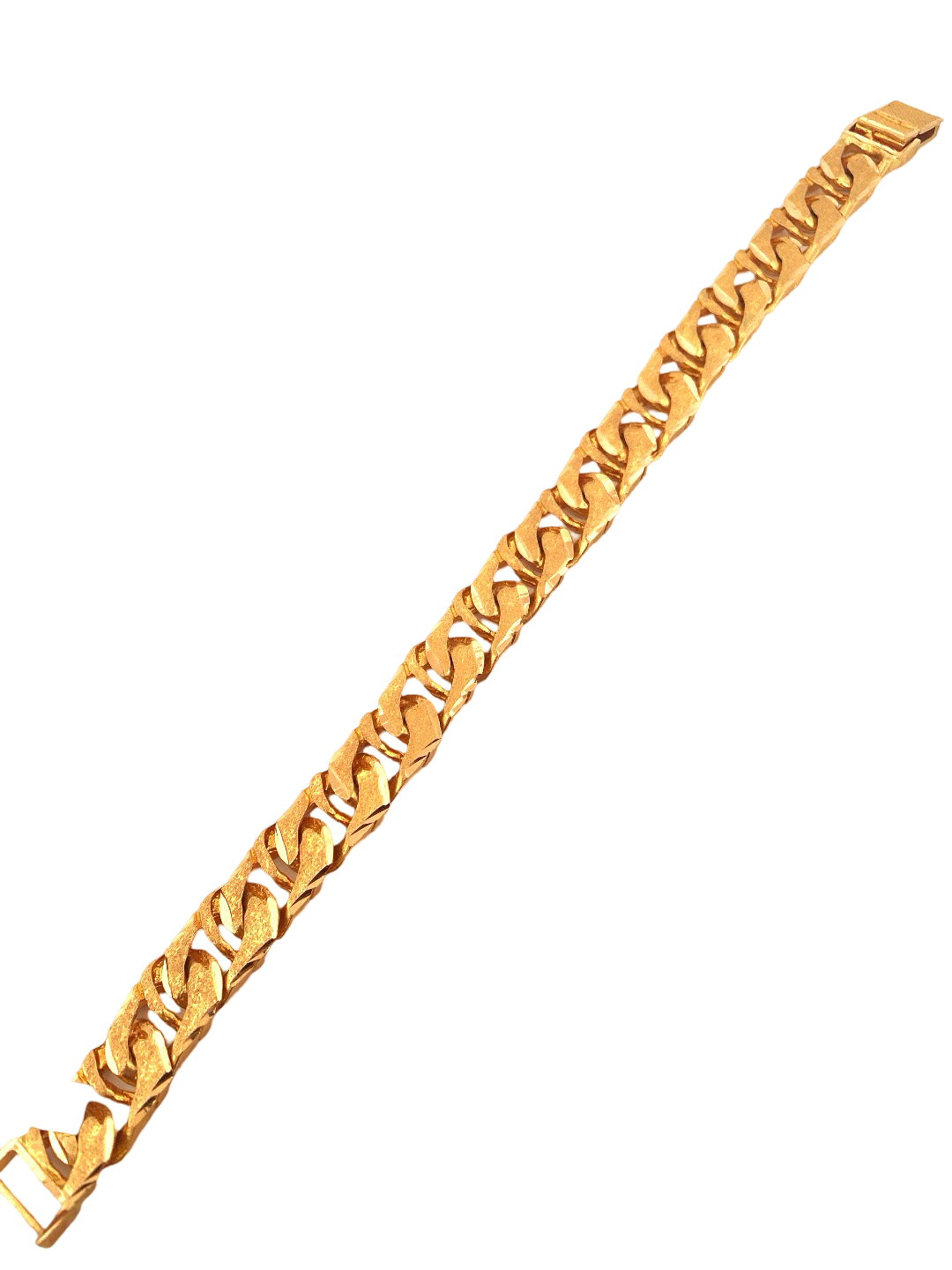22K Gold Cuban Link Designer Men's Bracelet