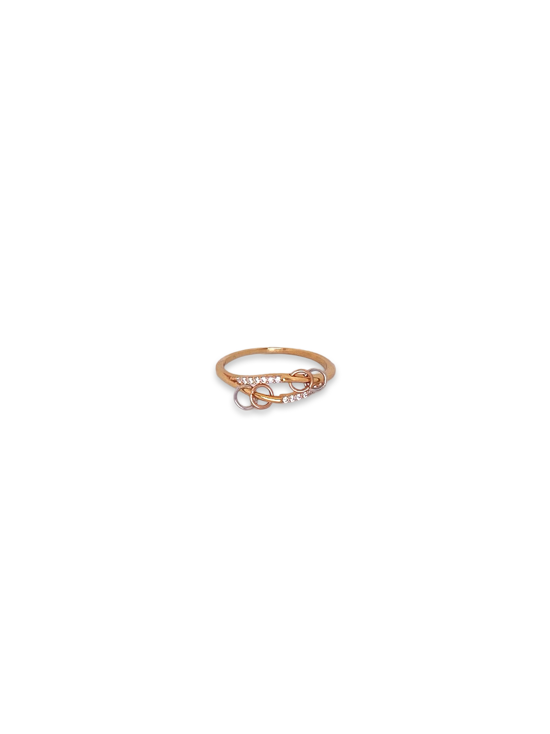 22K Gold CZ Designer Ladies Ring