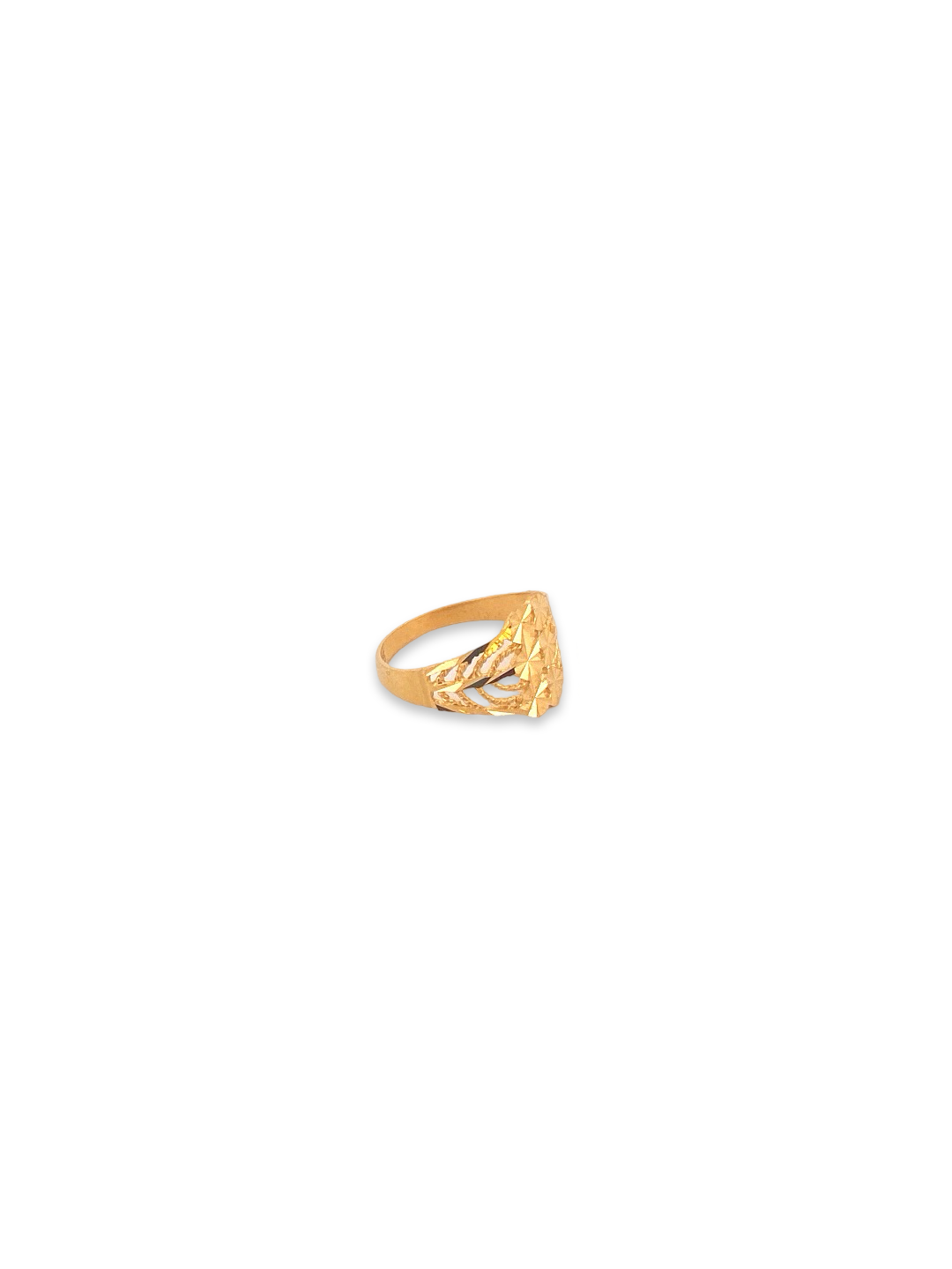 22K Gold Laser Cut Designer Ladies Ring