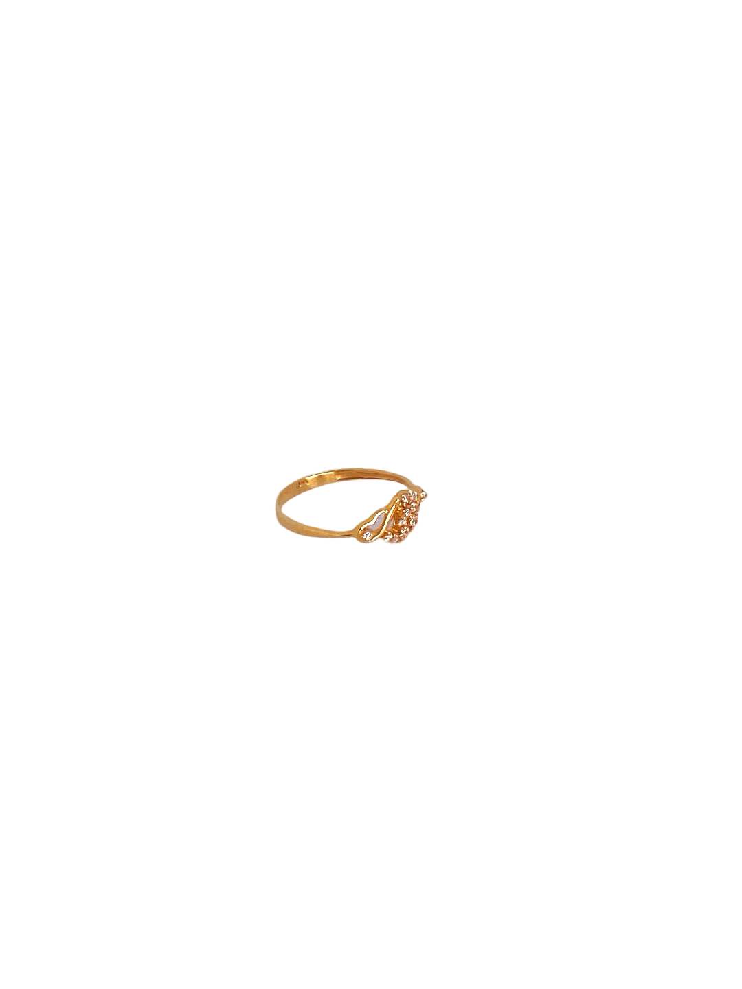 22K Gold CZ Designer Ladies Ring