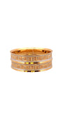 22K Gold Tri-tone Designer 2 Pieces Set Of Bangles