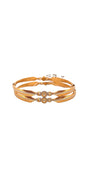22K Gold Two-tone Designer 2 Pieces Set Of Bangles