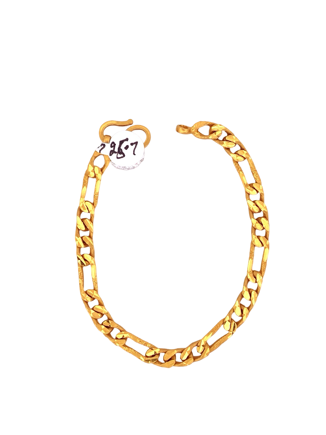 22K Gold Designer Cuban Link Men's Bracelet