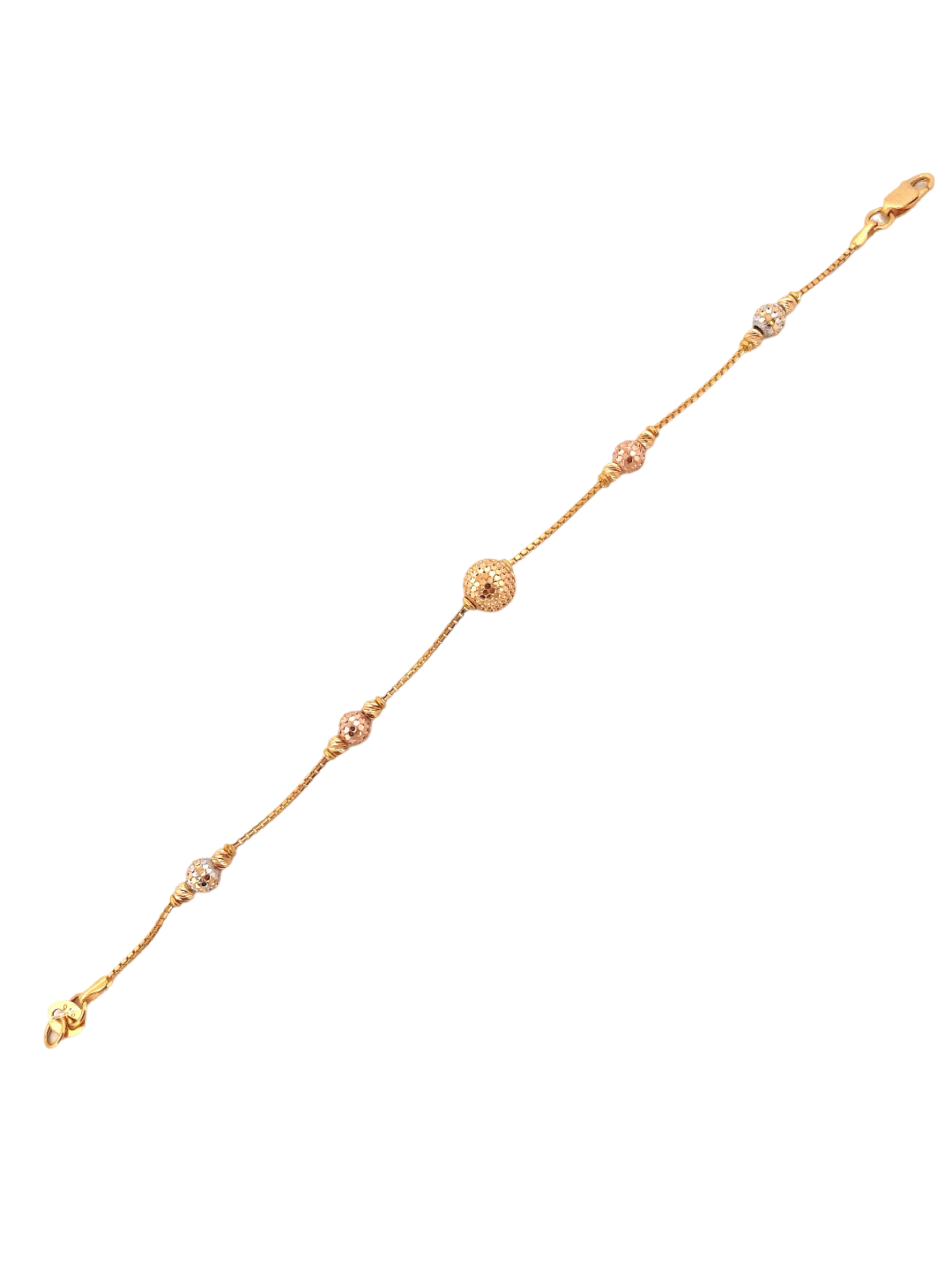 22K Gold Tri-tone Designer Ladies Bracelet