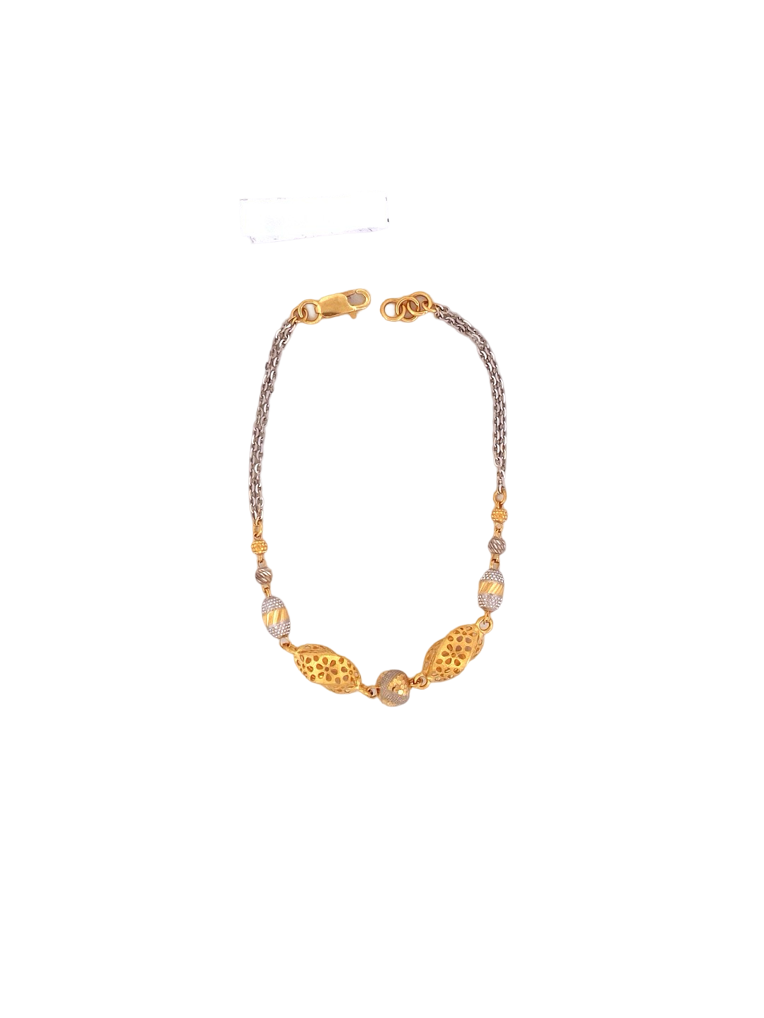 22K Gold Two-tone Designer Ladies Bracelet