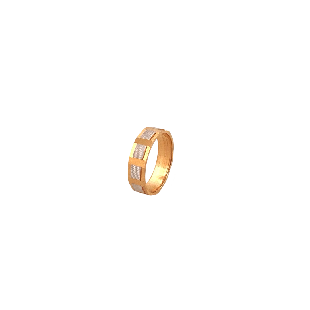 22K Gold Two-tone Designer Band