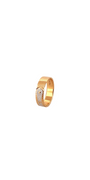 22K Gold Two-tone Designer Band