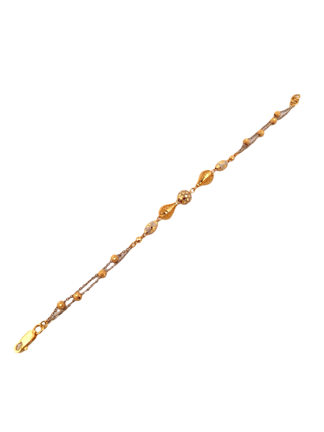 22K Gold Two-tone Designer Ladies Bracelet
