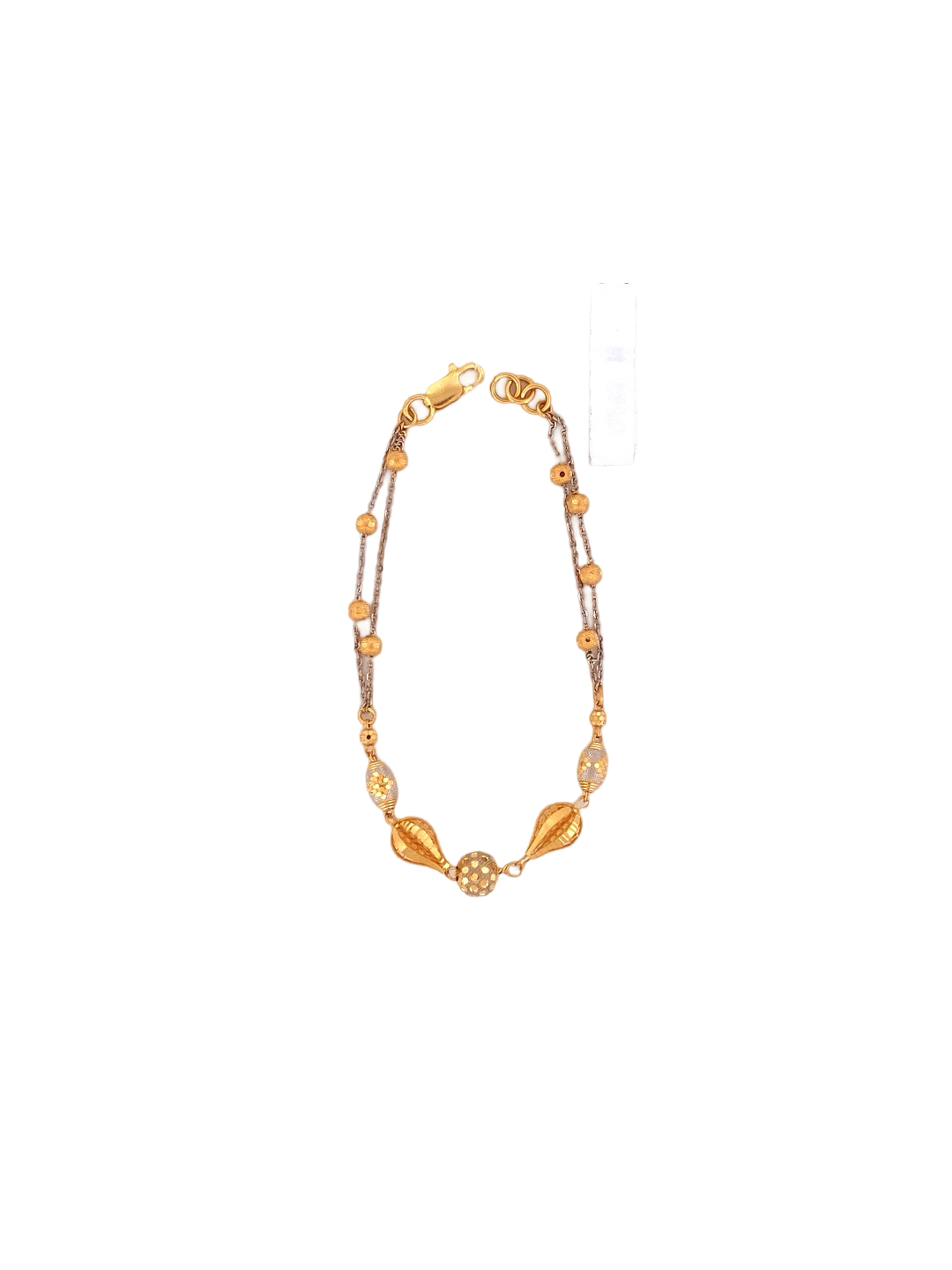 22K Gold Two-tone Designer Ladies Bracelet