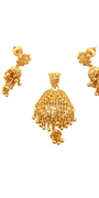 22K Gold Designer Pendant Set