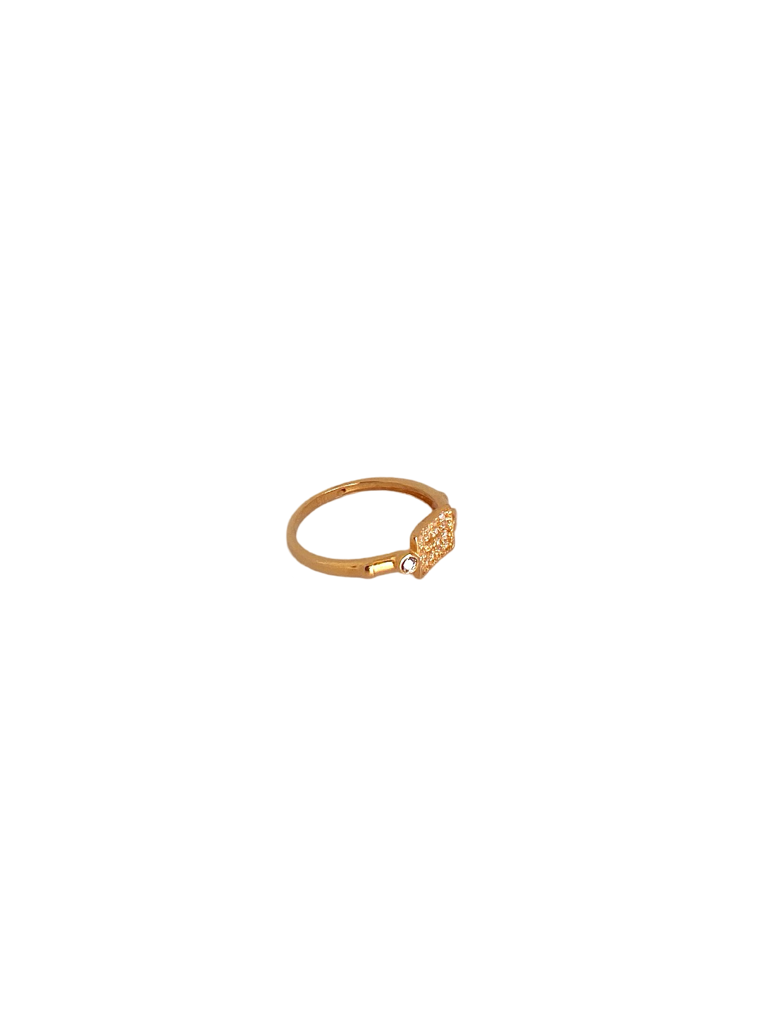 22K Gold CZ Designer Ladies Ring