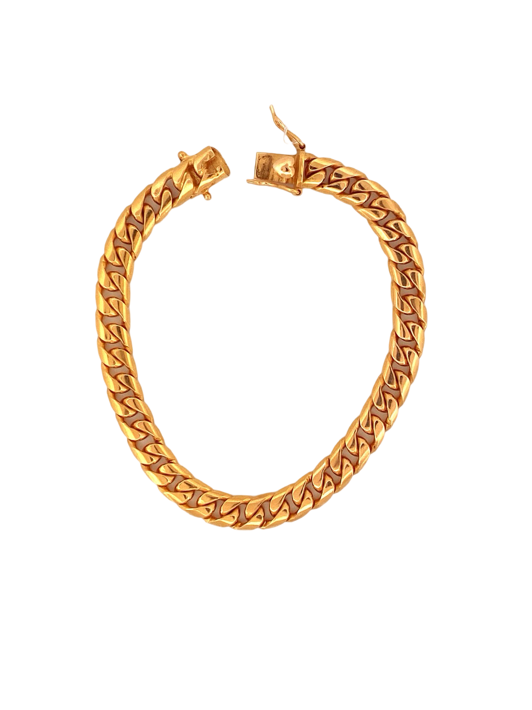 22K Gold Curb Link Designer Men's Bracelet