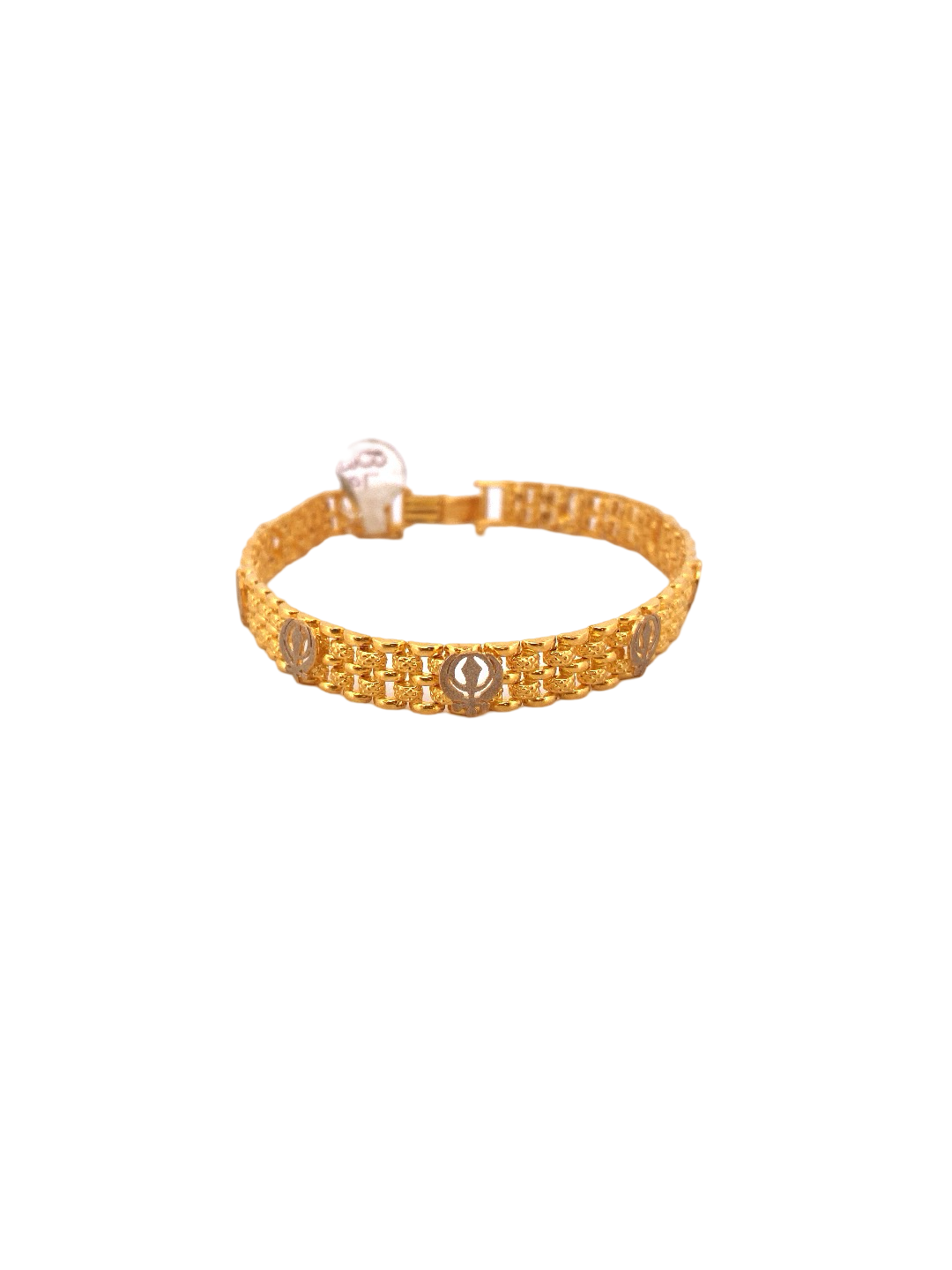 22K Gold Two-tone Designer Men's Bracelet