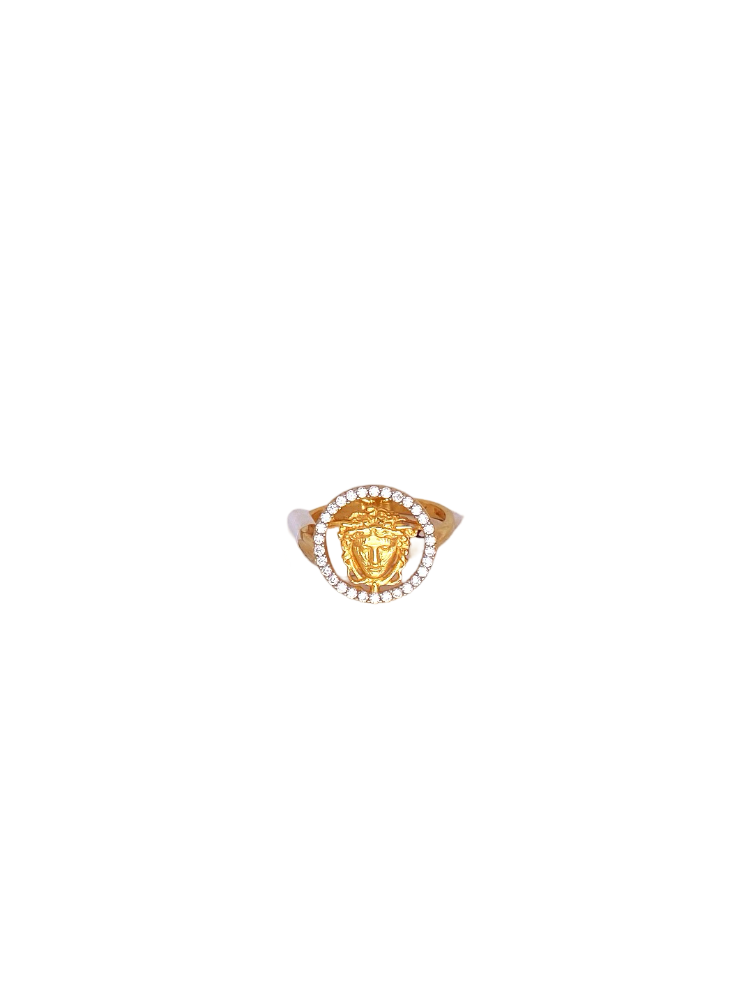 22K Gold CZ Designer Ladies Ring