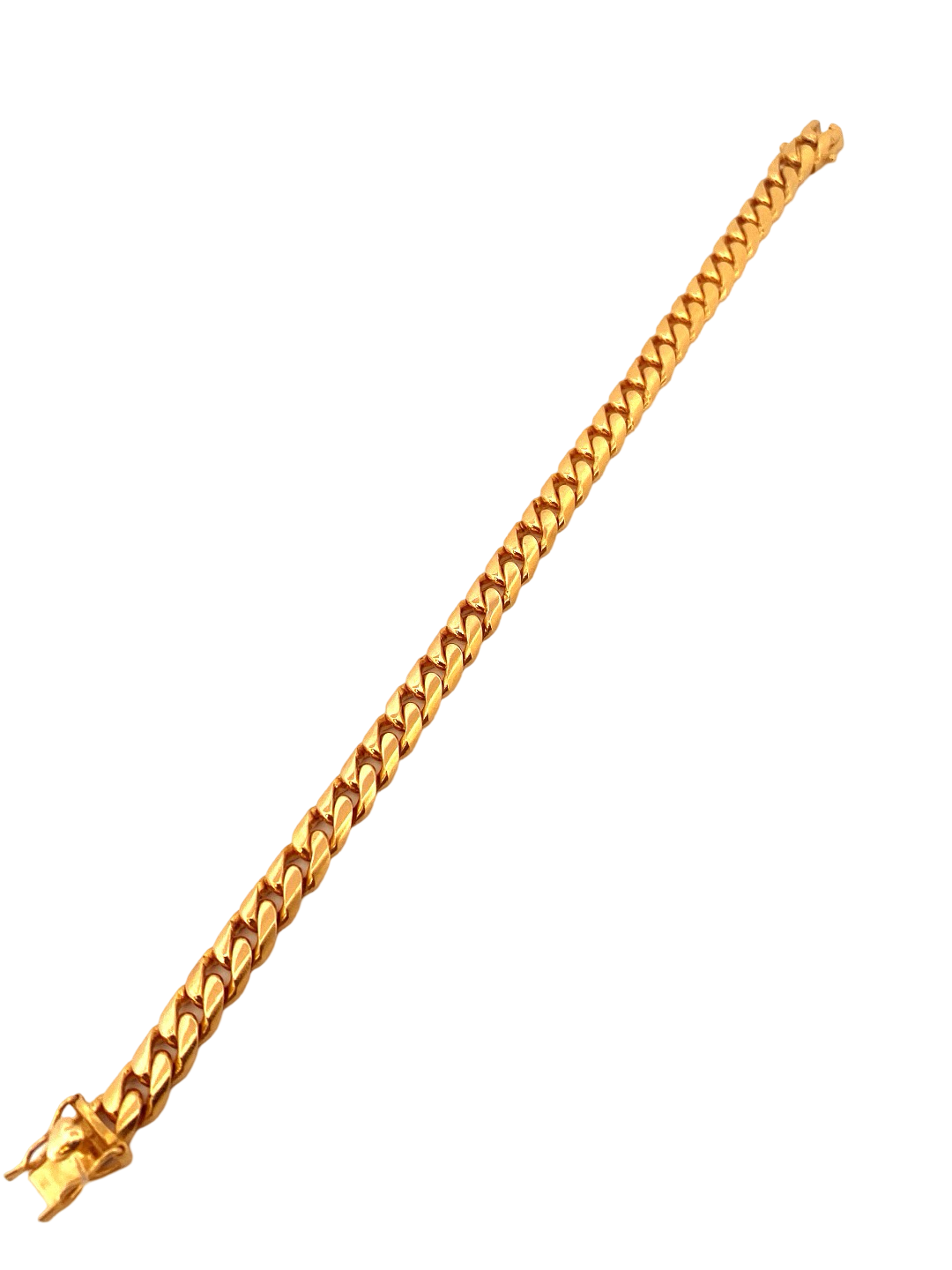 22K Gold Curb Link Designer Men's Bracelet