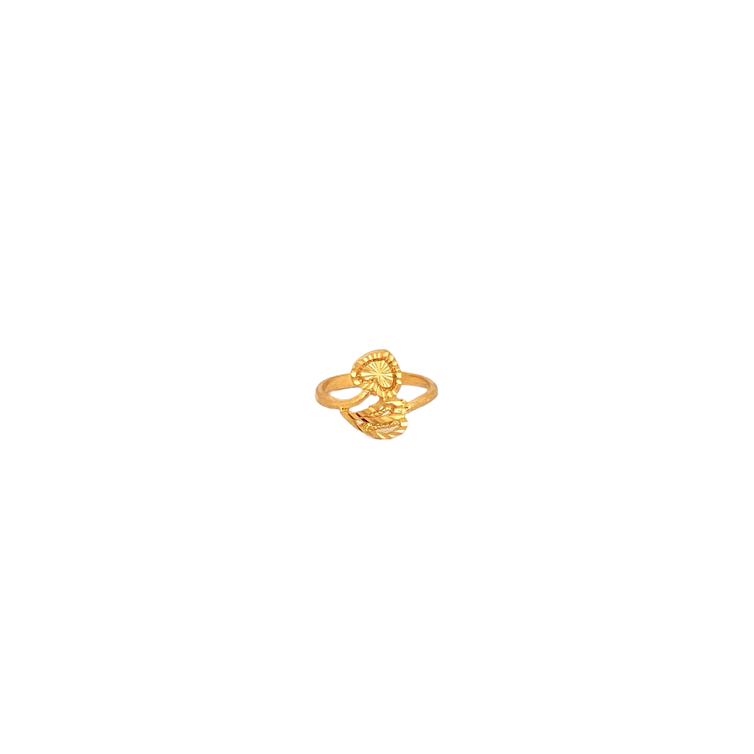 22K Gold Laser Cut Designer Ladies Ring
