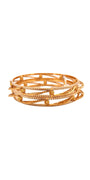 22K Gold Two-tone Designer 2 Pieces Set Of Bangles