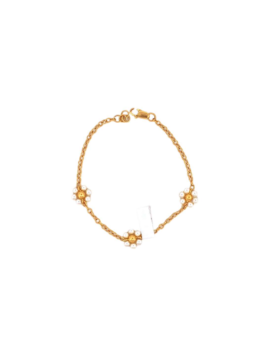 22K Gold Flower Designer Ladies Bracelet