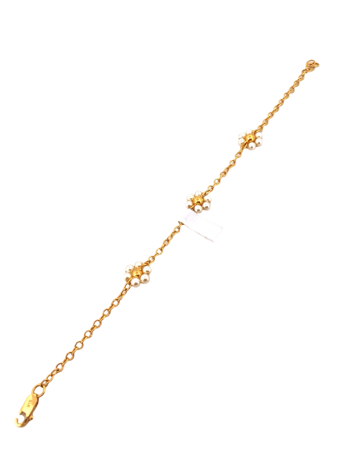 22K Gold Flower Designer Ladies Bracelet