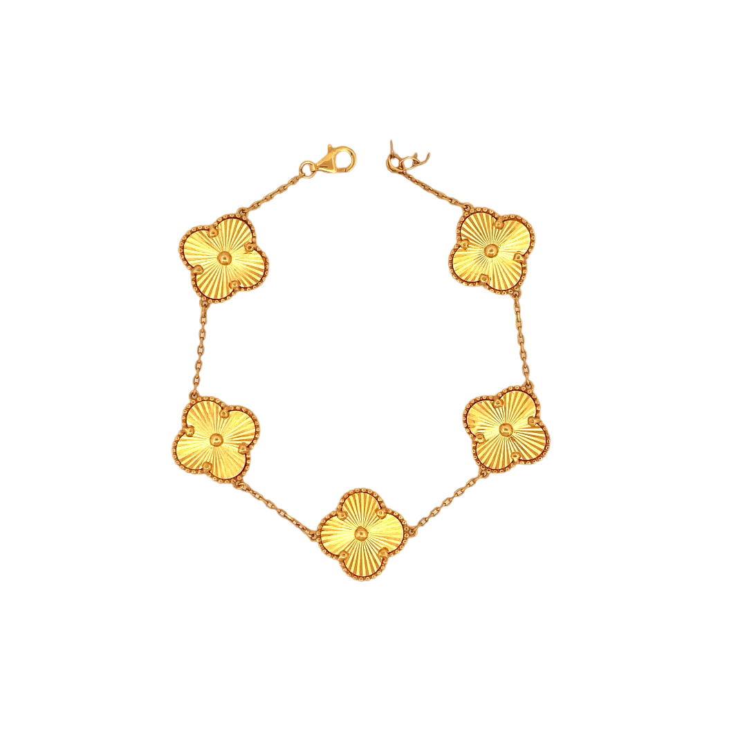 22K Gold Flower Designer Ladies Bracelet