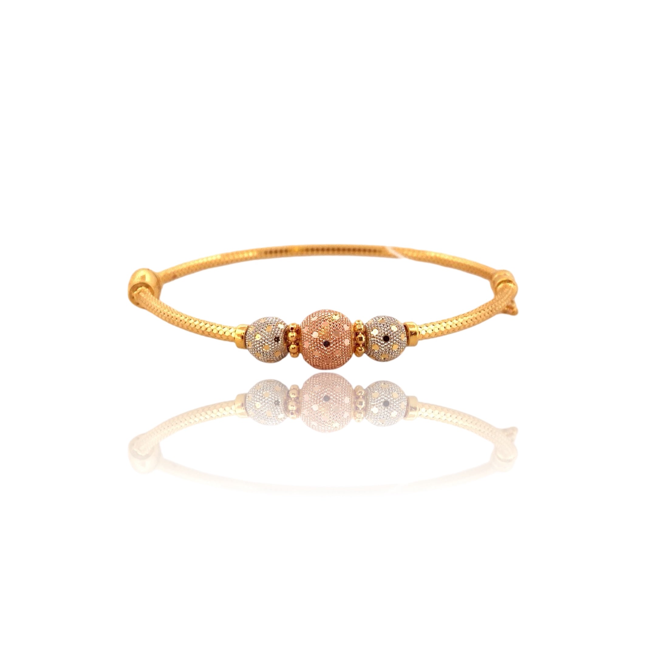 22K Gold Designer Tri-tone Ladies Bracelet