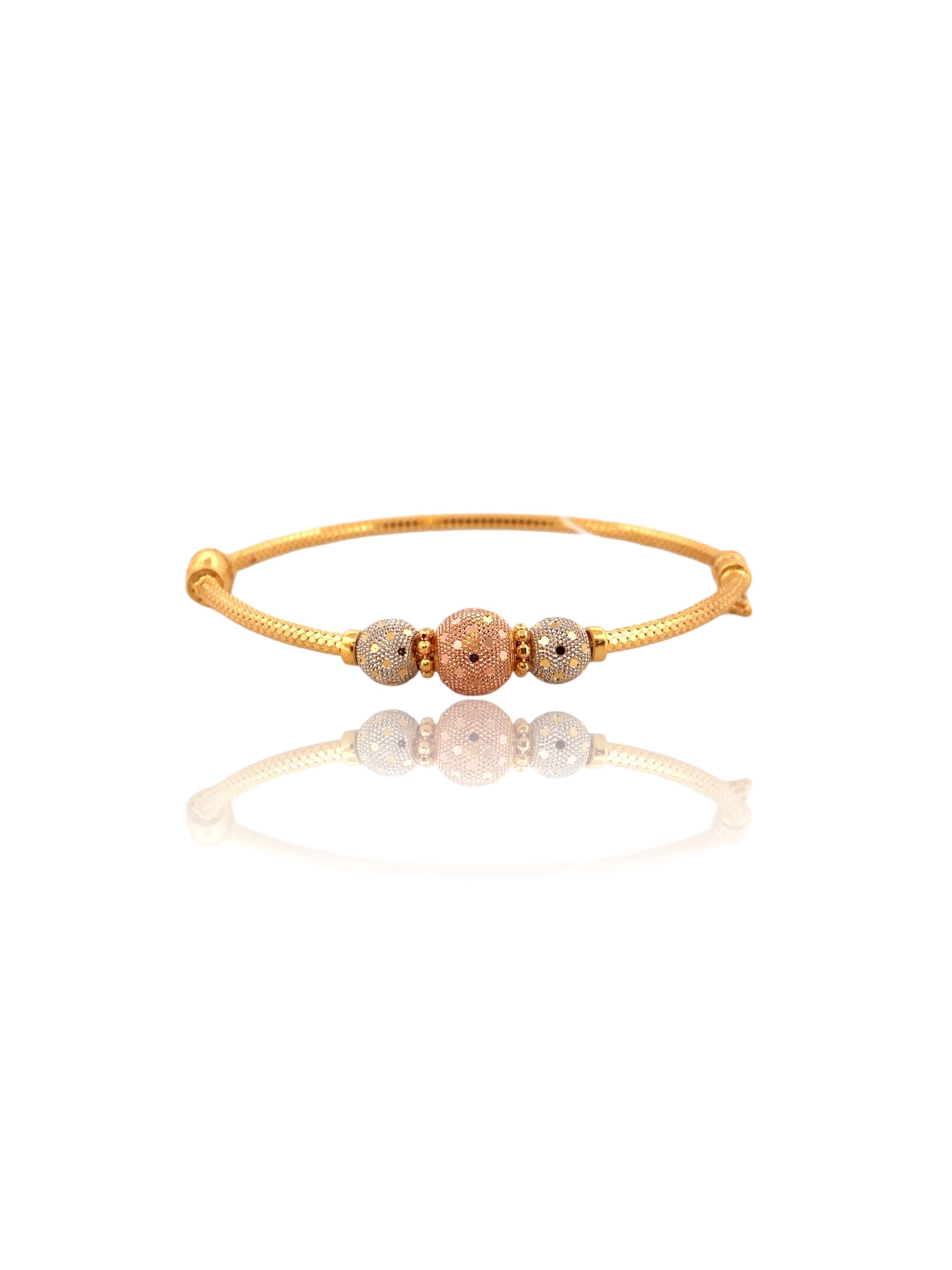 22K Gold Designer Tri-tone Ladies Bracelet