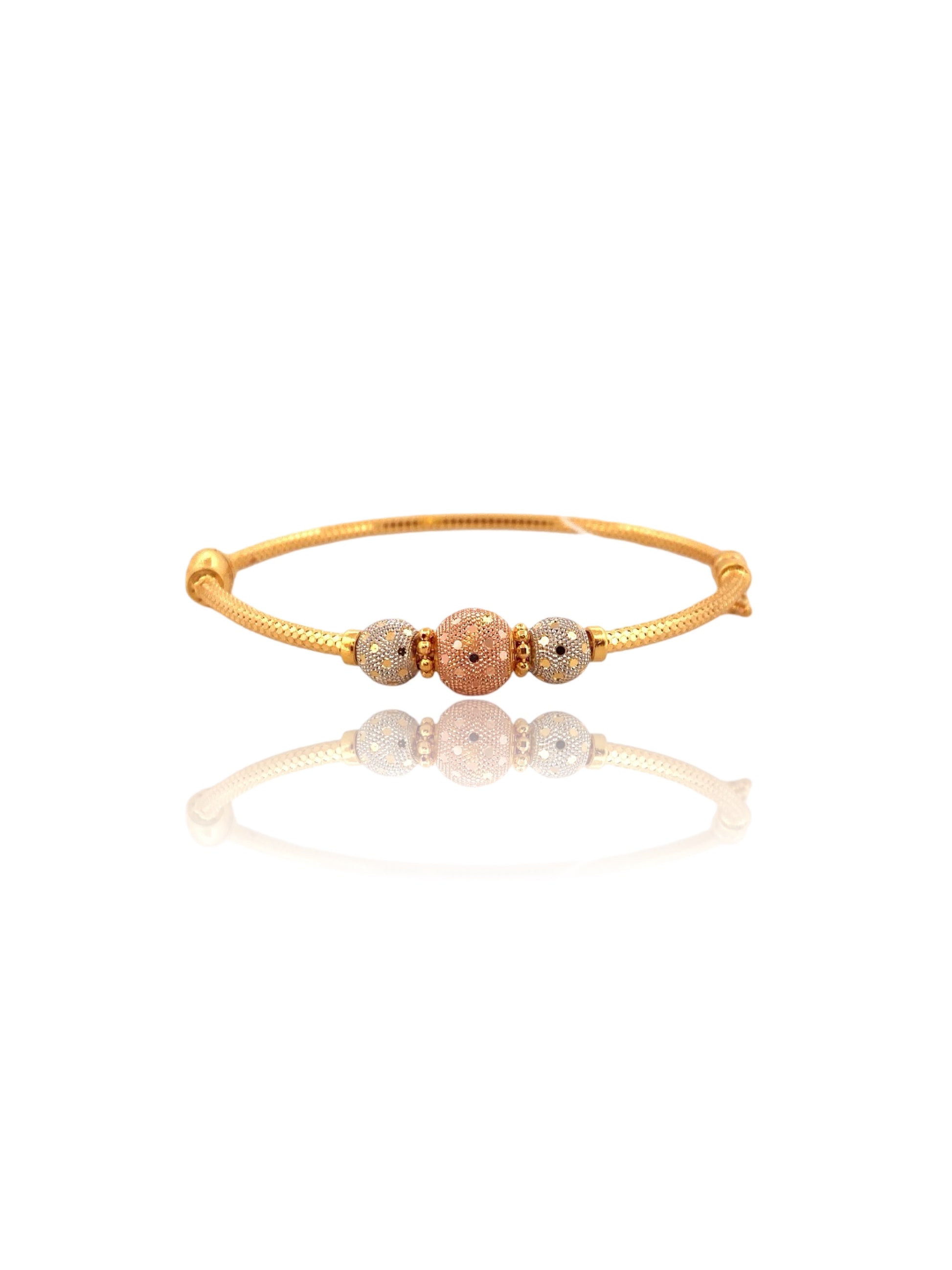 22K Gold Designer Tri-tone Ladies Bracelet