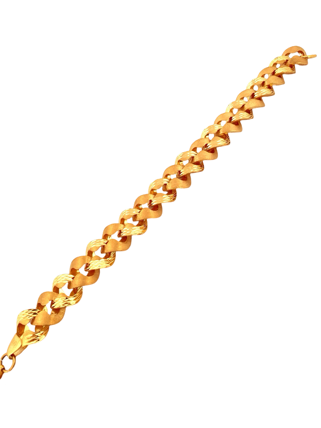 22K Gold Cuban Link Designer Men's Bracelet