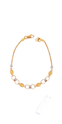 22K Gold Two-tone Beads Designer Ladies Bracelet