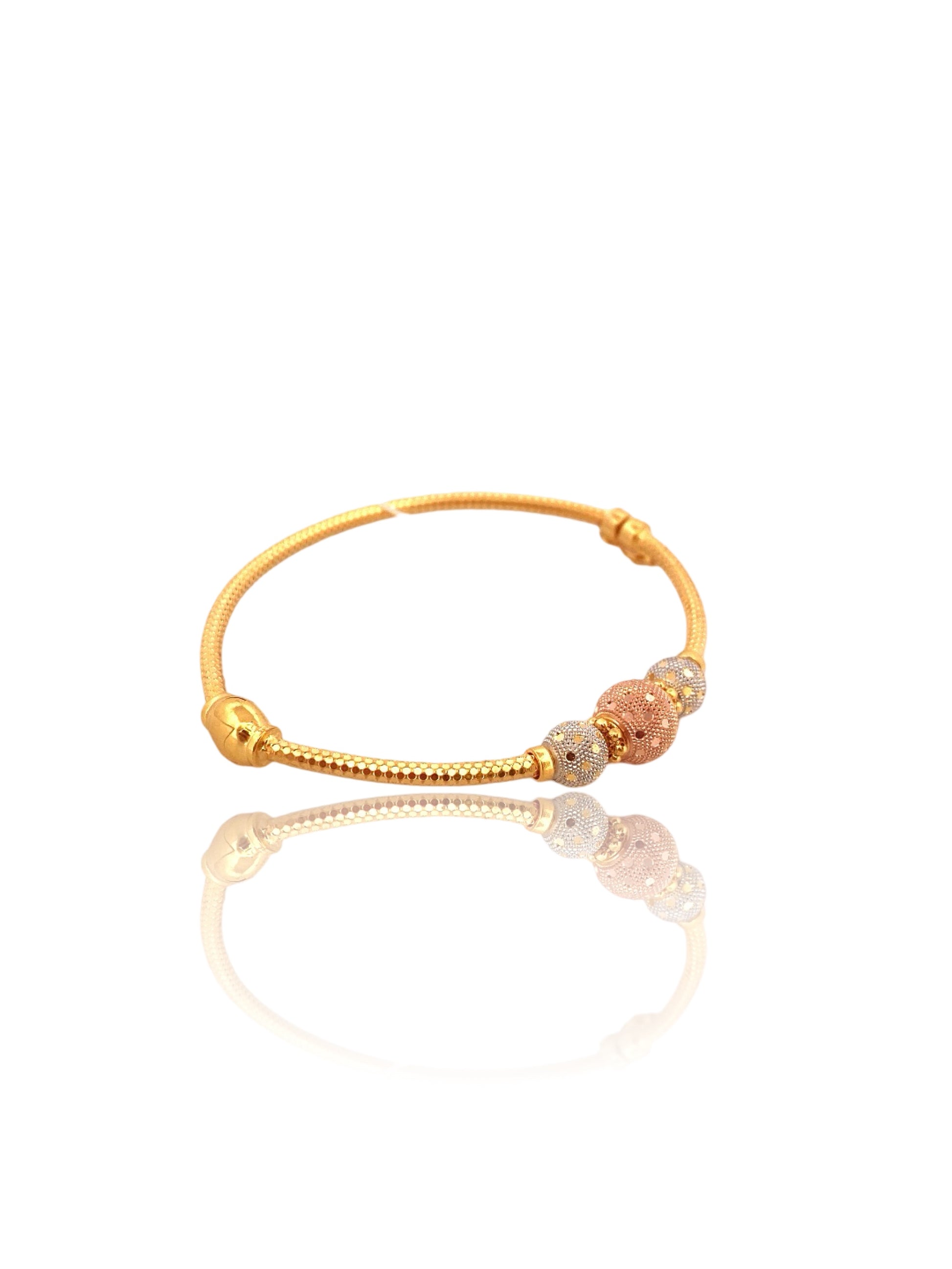 22K Gold Designer Tri-tone Ladies Bracelet