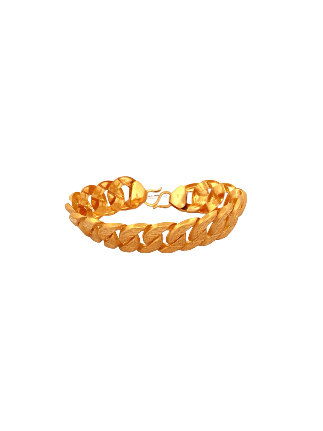 22K Gold Cuban Link Designer Men's Bracelet