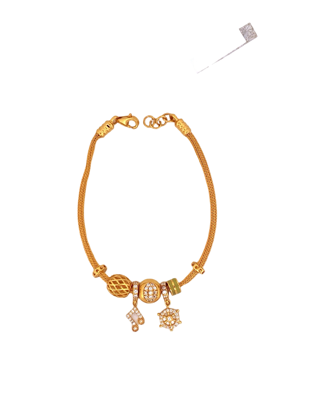 22K Gold CZ Designer Ladies Bracelet