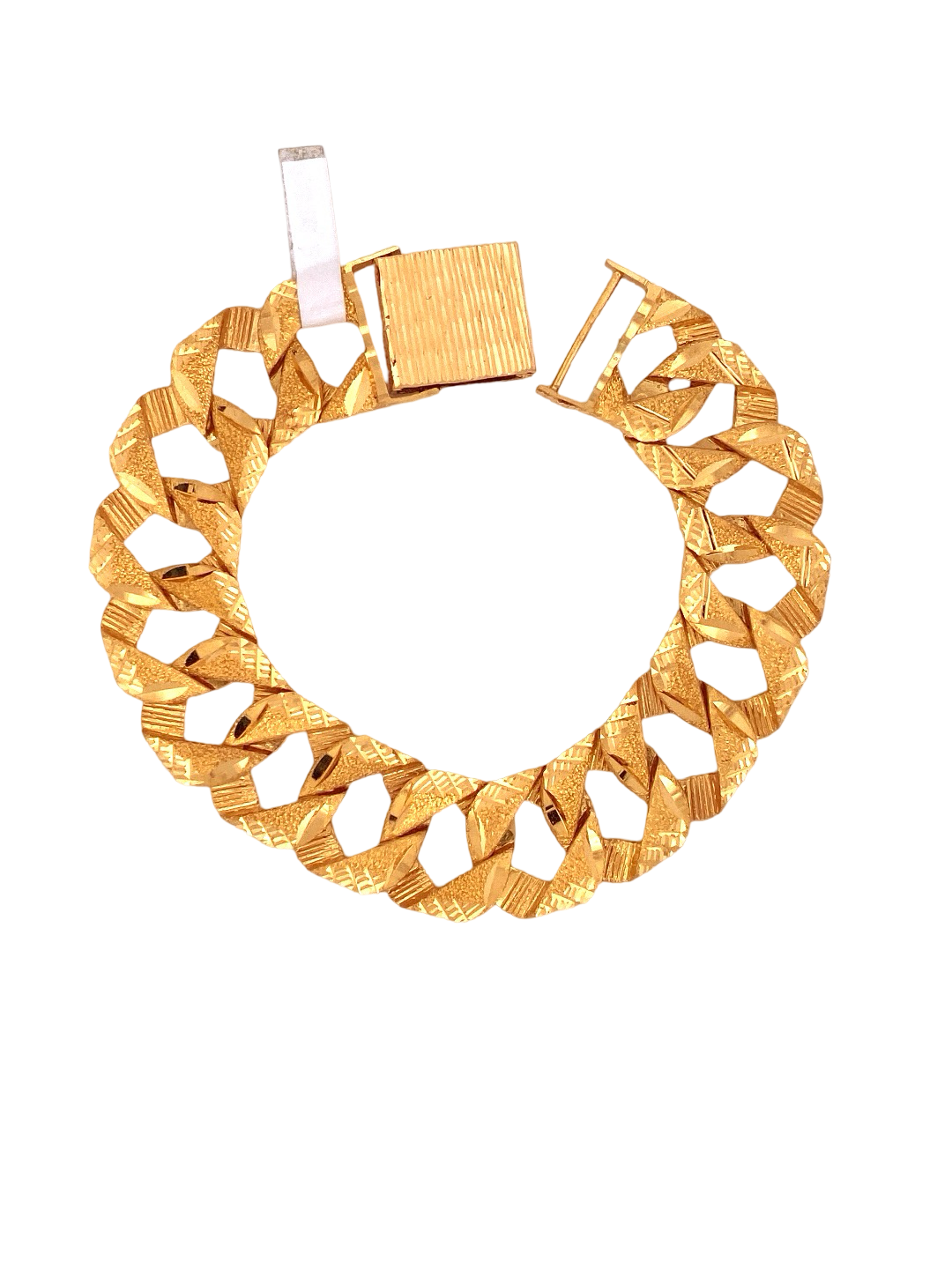 22K Gold Cuban Link Designer Men's Bracelet