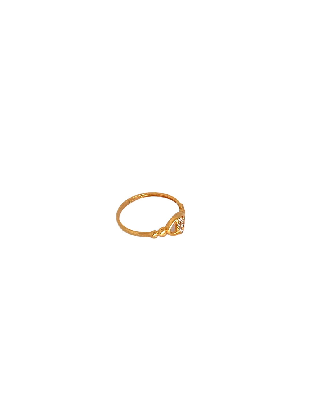22K Gold CZ Designer Ladies Ring