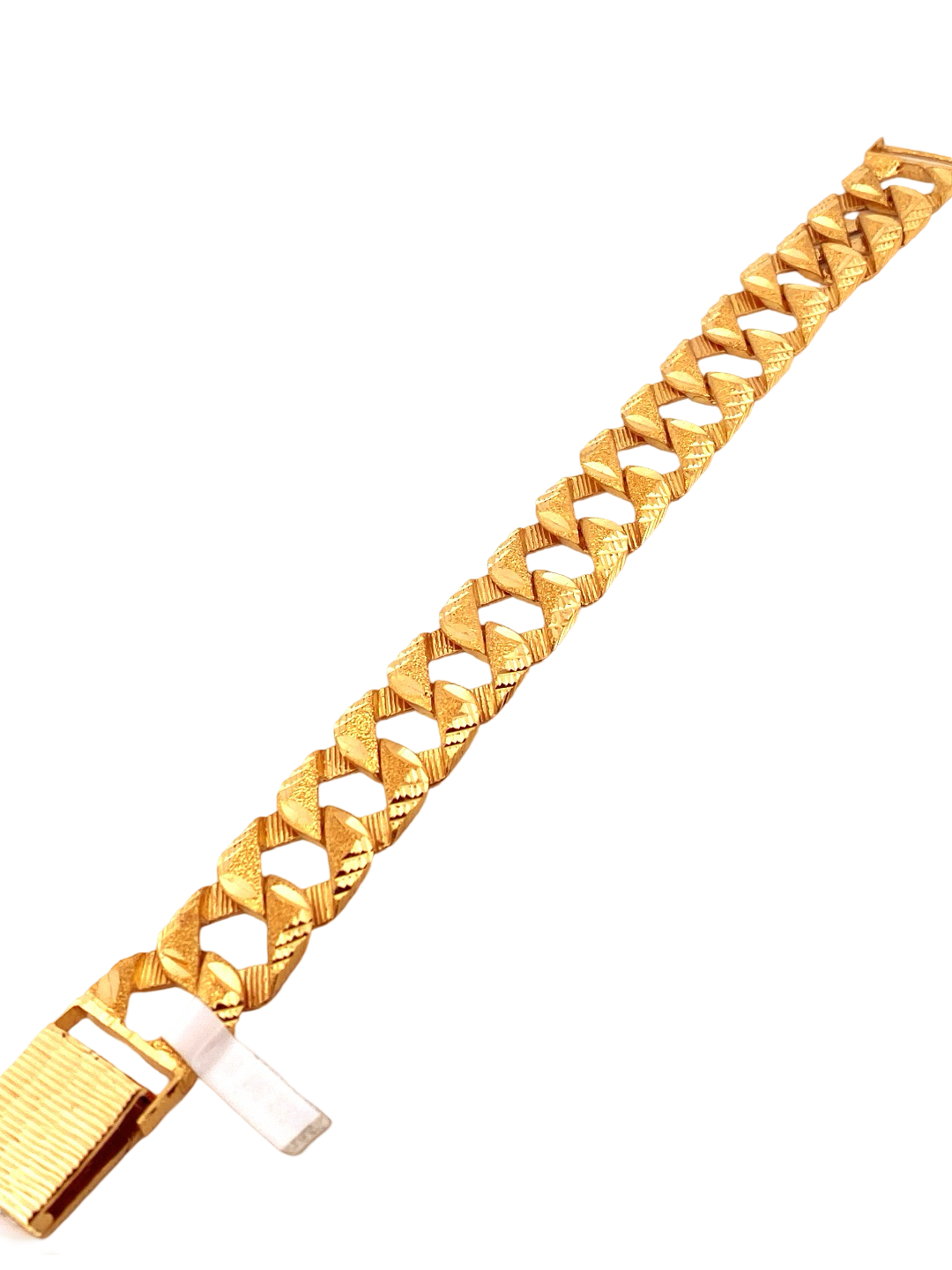 22K Gold Cuban Link Designer Men's Bracelet