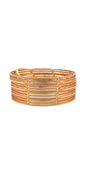 22K Gold Tri-tone Designer 4 Pieces Set Of Bangles
