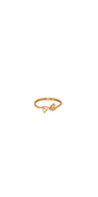 22K Gold CZ Heart Designer Ladies Ring