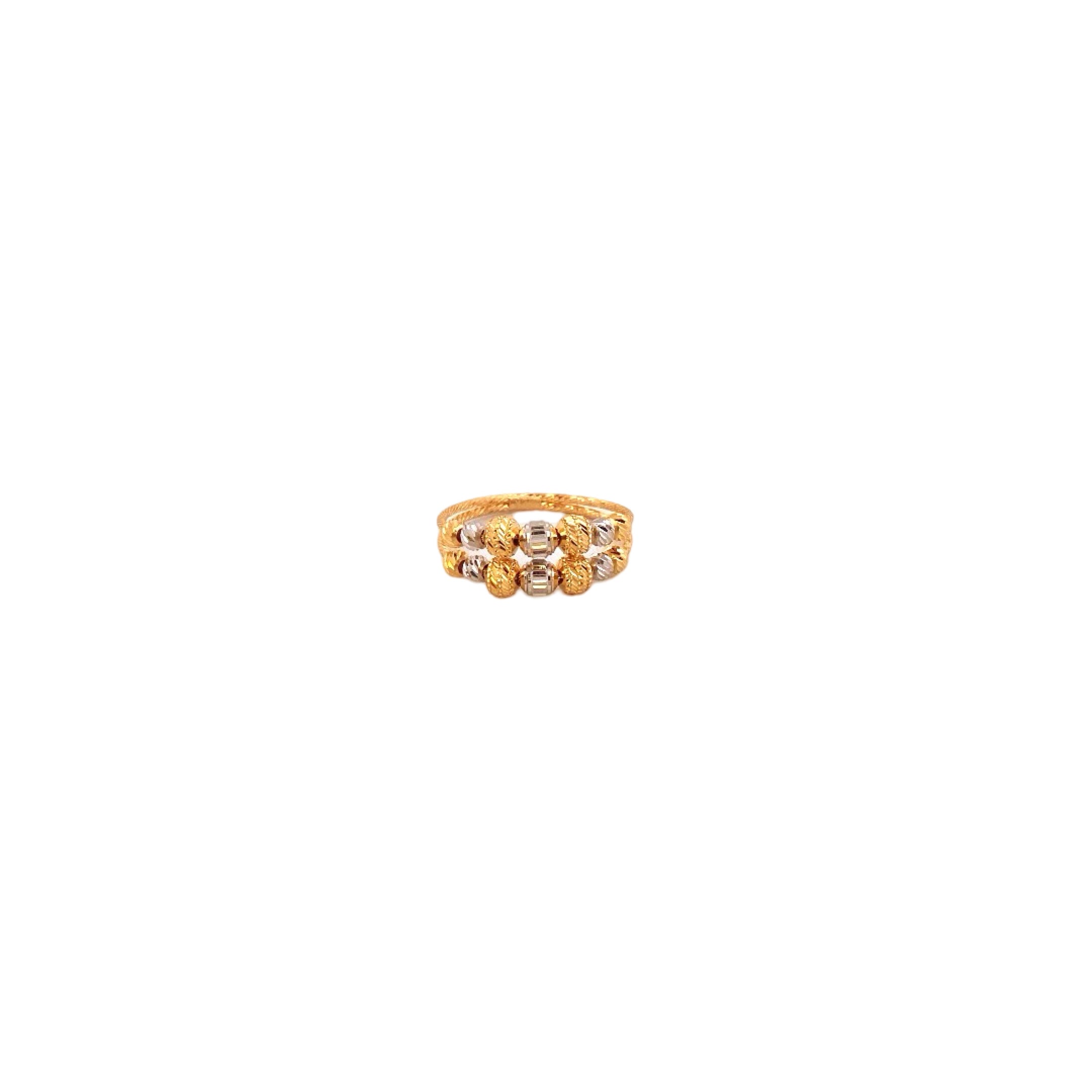 22K Gold Two-tone Designer Ladies Ring