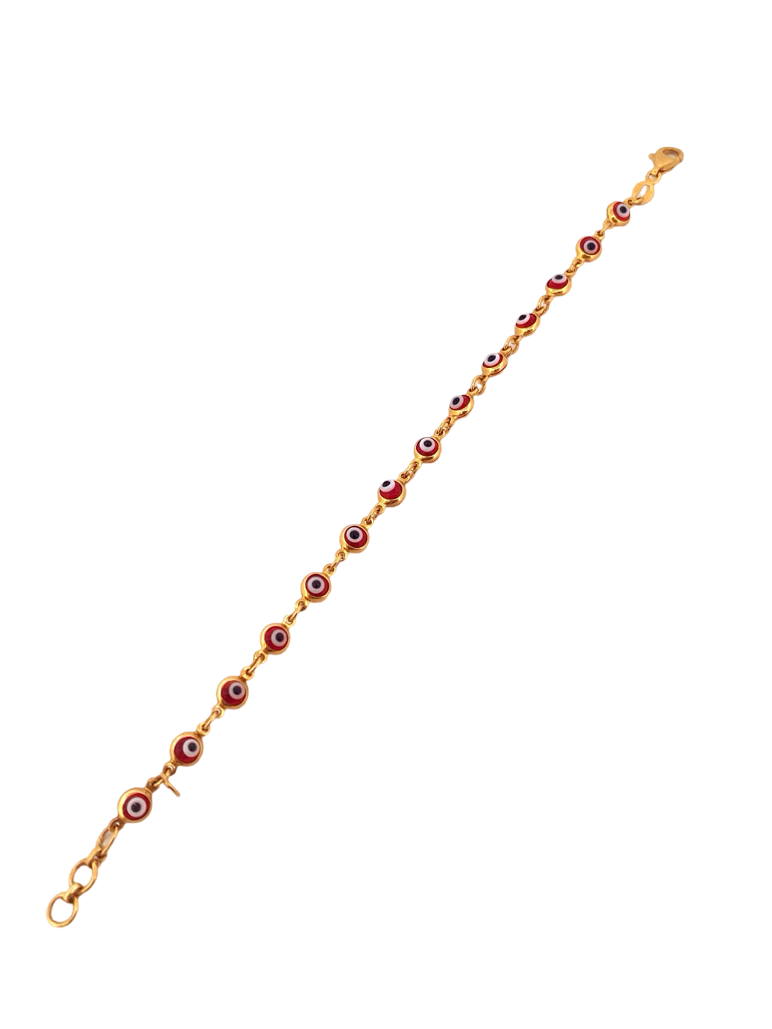 22K Gold Evil Eye Designer Ladies Bracelet
