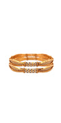22K Gold Two-tone Designer 2 Pieces Set Of Bangles