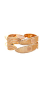 22K Gold Tri-tone Designer 2 Pieces Set Of Bangles