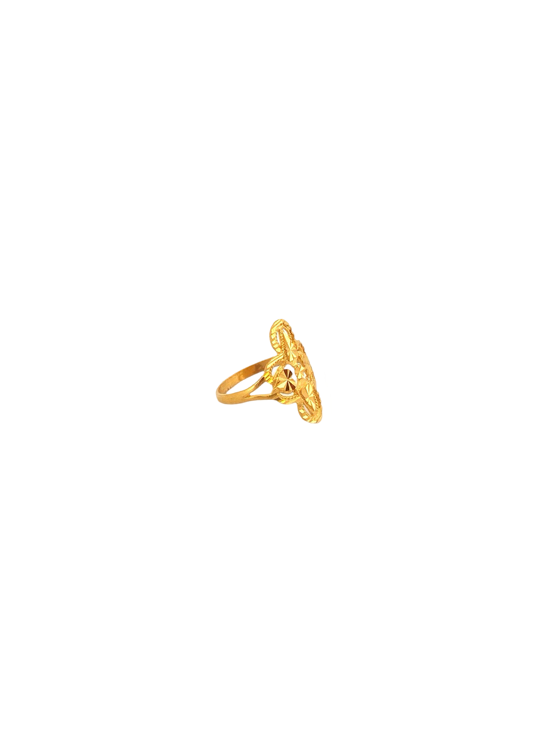 22K Gold Laser Cut Designer Ladies Ring