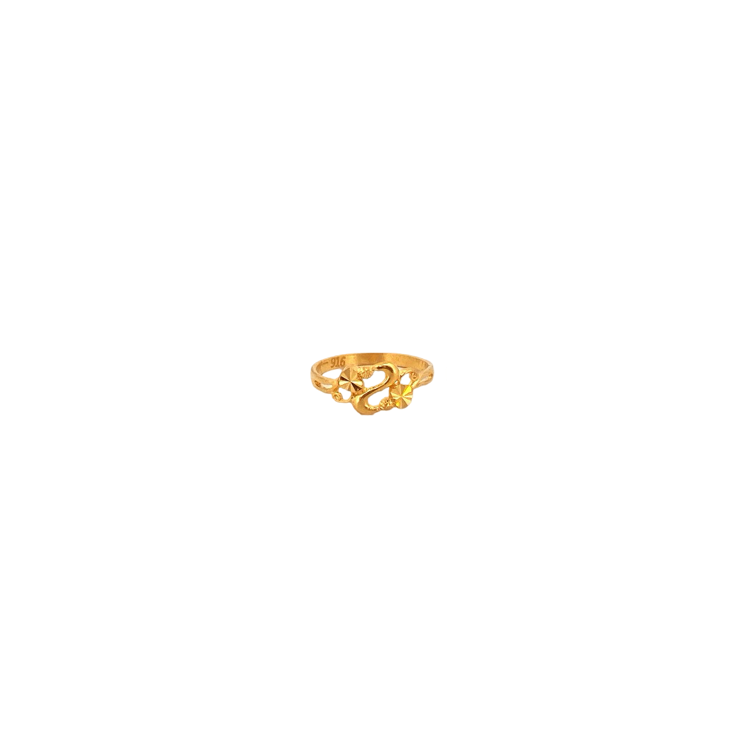 22K Gold Laser Cut Designer Ladies Ring