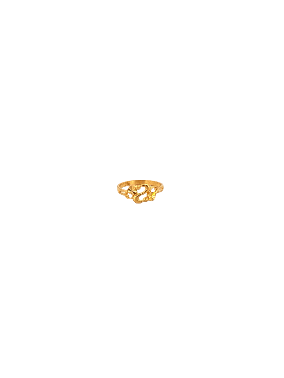 22K Gold Laser Cut Designer Ladies Ring