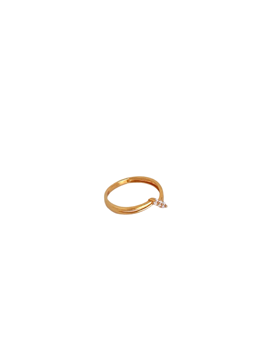 22K Gold CZ Designer Ladies Ring