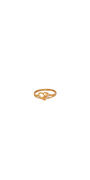 22K Gold CZ Heart Designer Ladies Ring