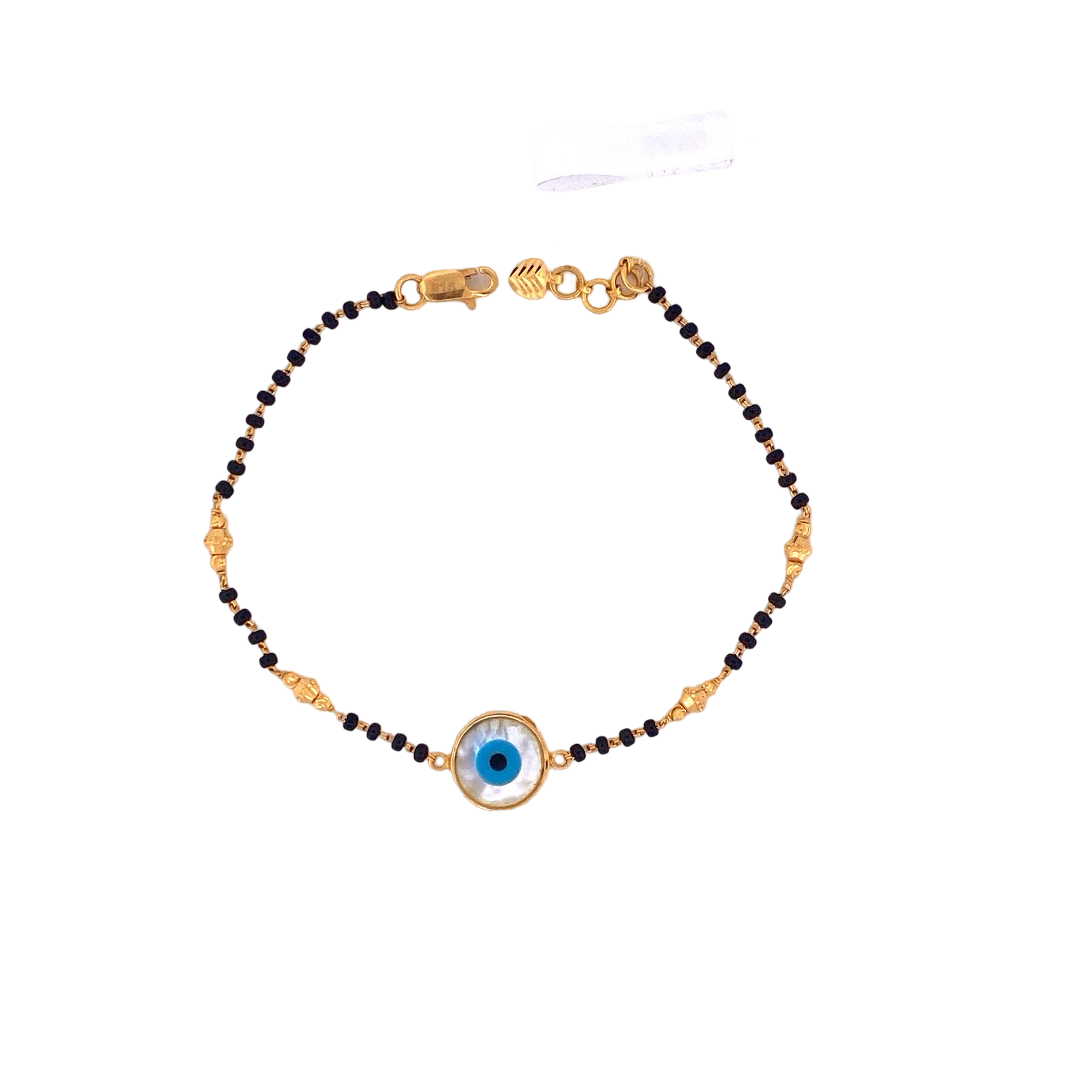 22K Gold Evil Eye Designer Ladies Bracelet