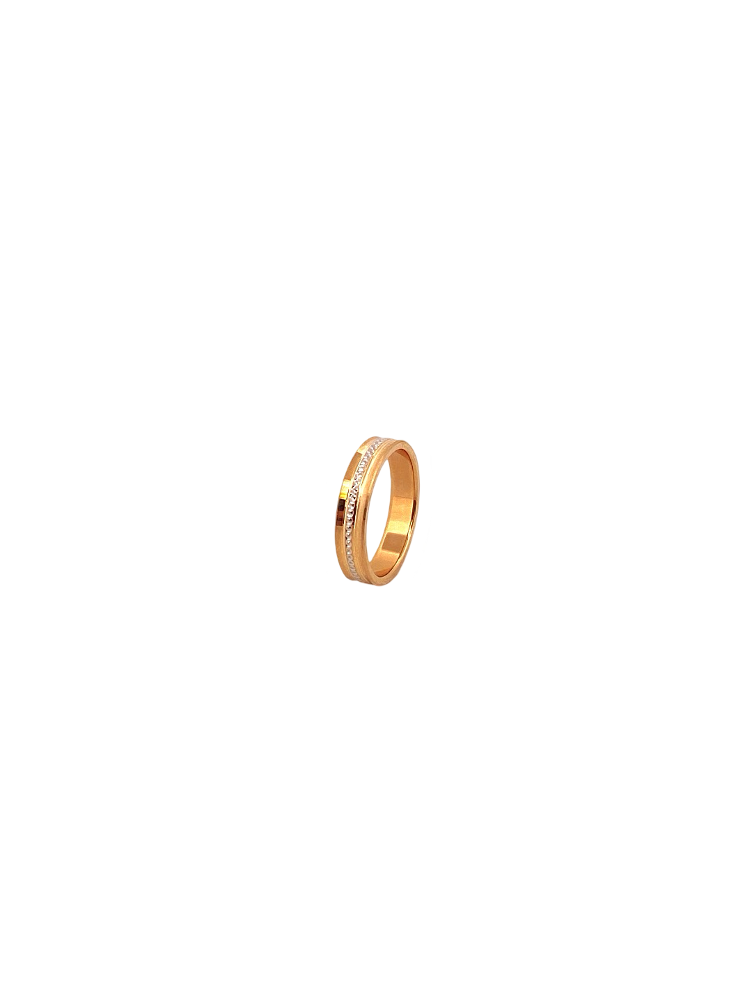 22K Gold Two-tone Designer Band